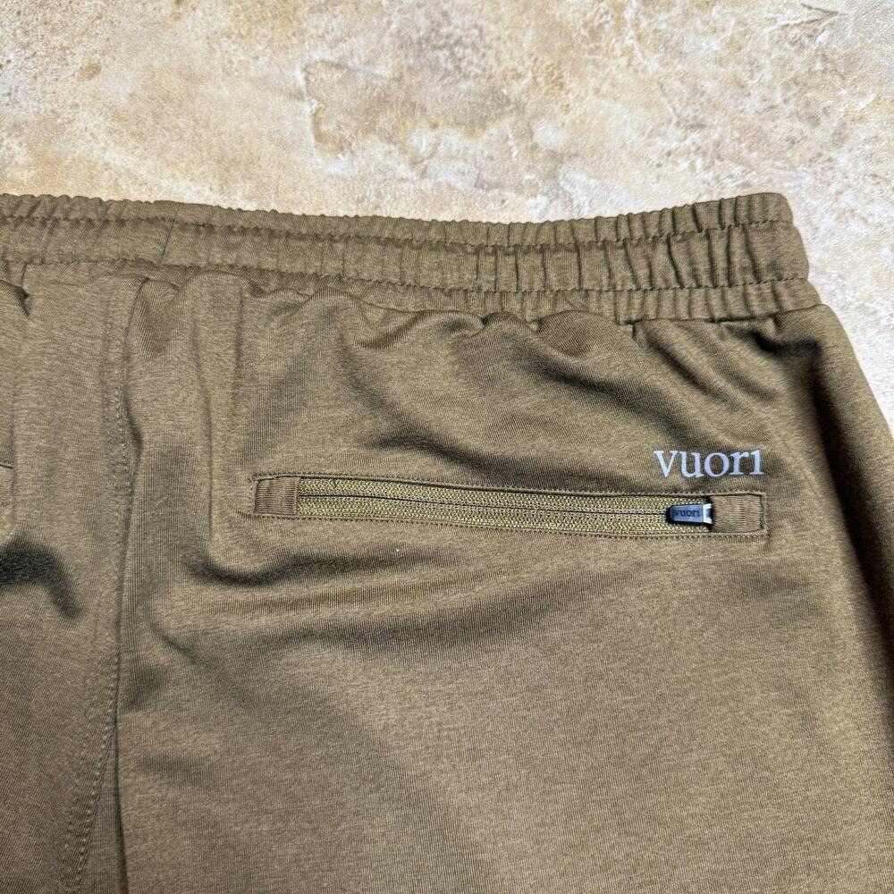 Vuori Sunday Performance Joggers Men’s XL Brown Tapered Zip Pocket V416 - Picture 5 of 6